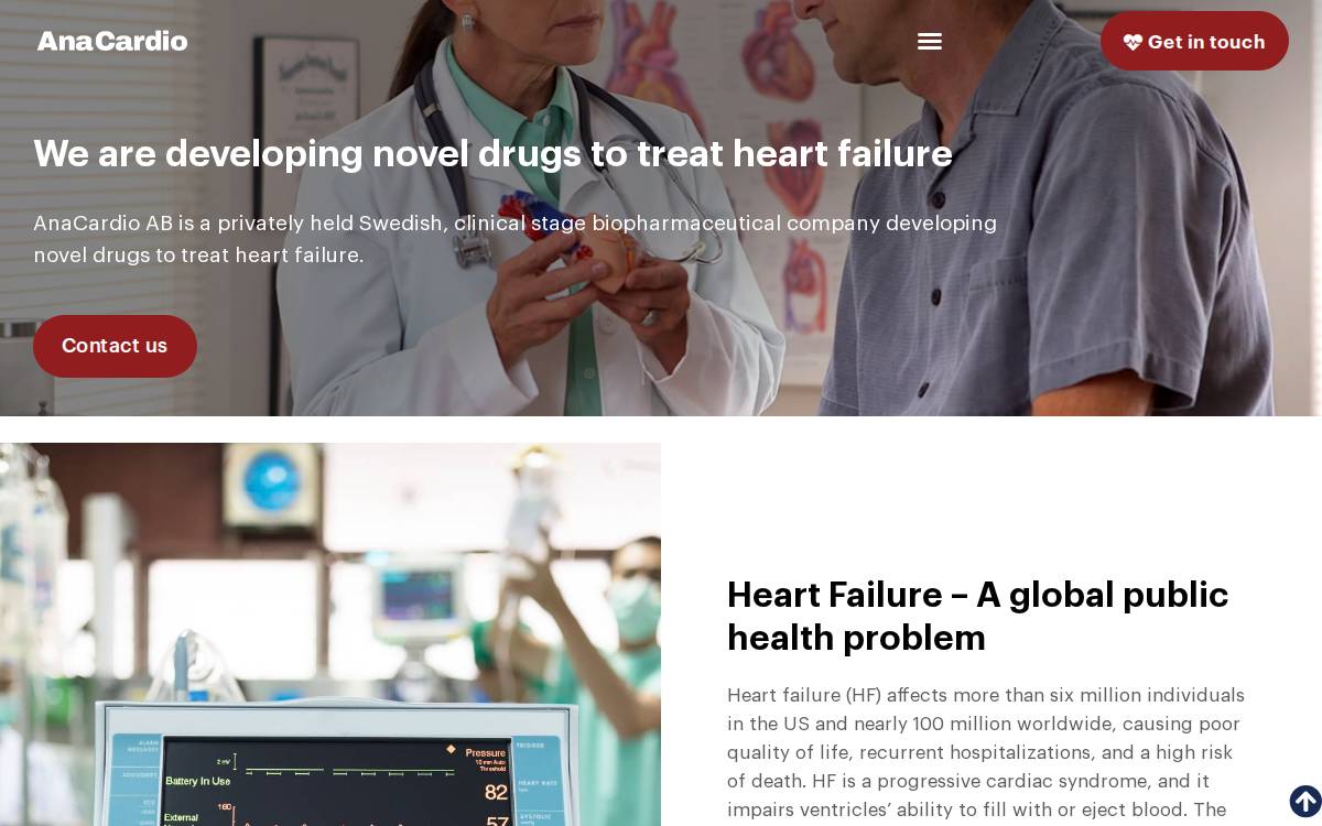AnaCardio website preview