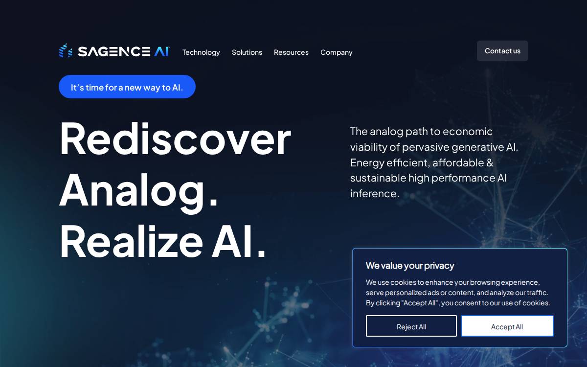 Analog Inference website preview