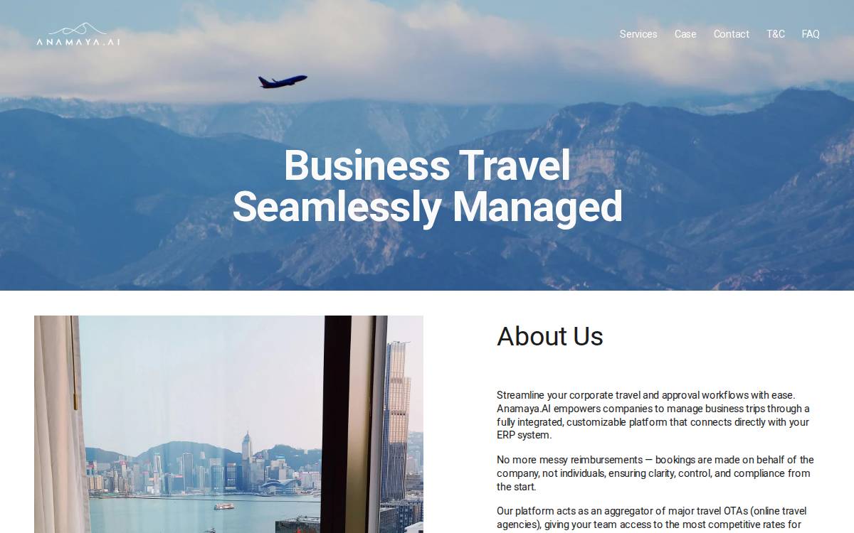 Anamaya website preview