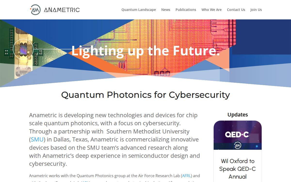 Anametric website preview