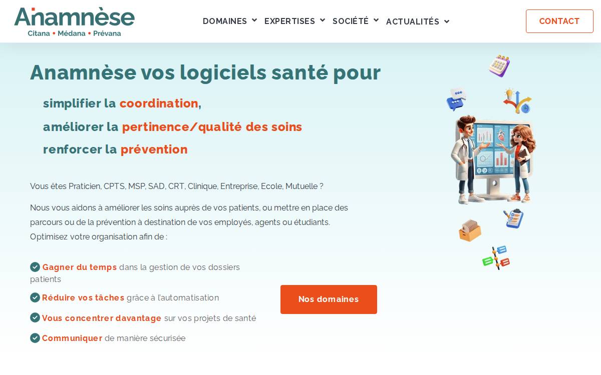 Anamnese website preview