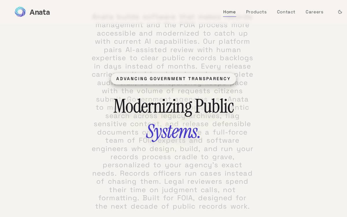 Anata website preview