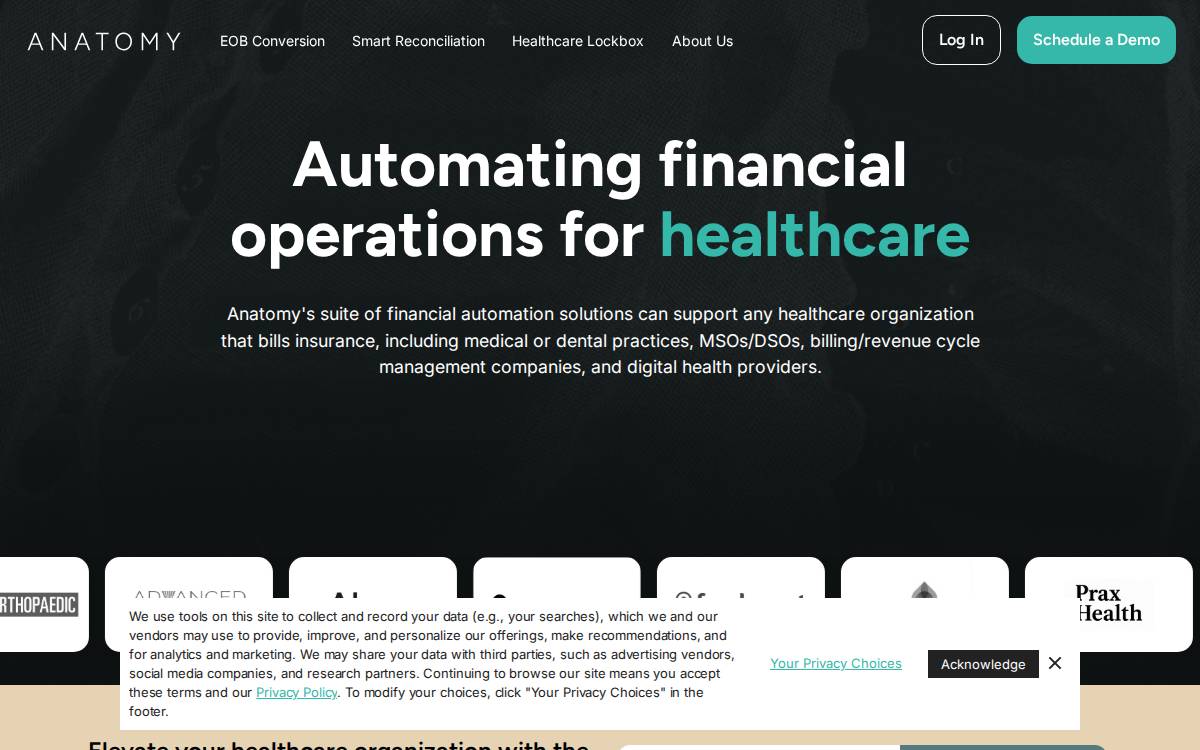 Anatomy website preview