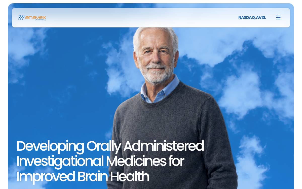Anavex Life Sciences website preview