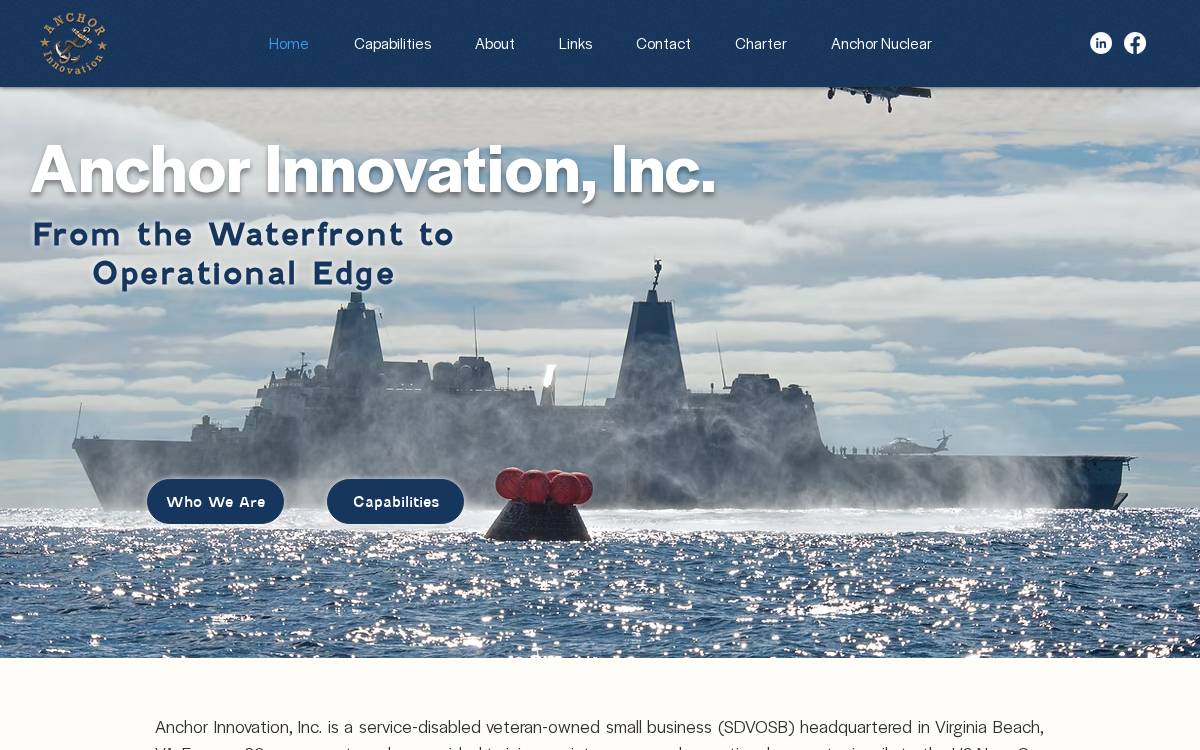Anchor Innovation website preview