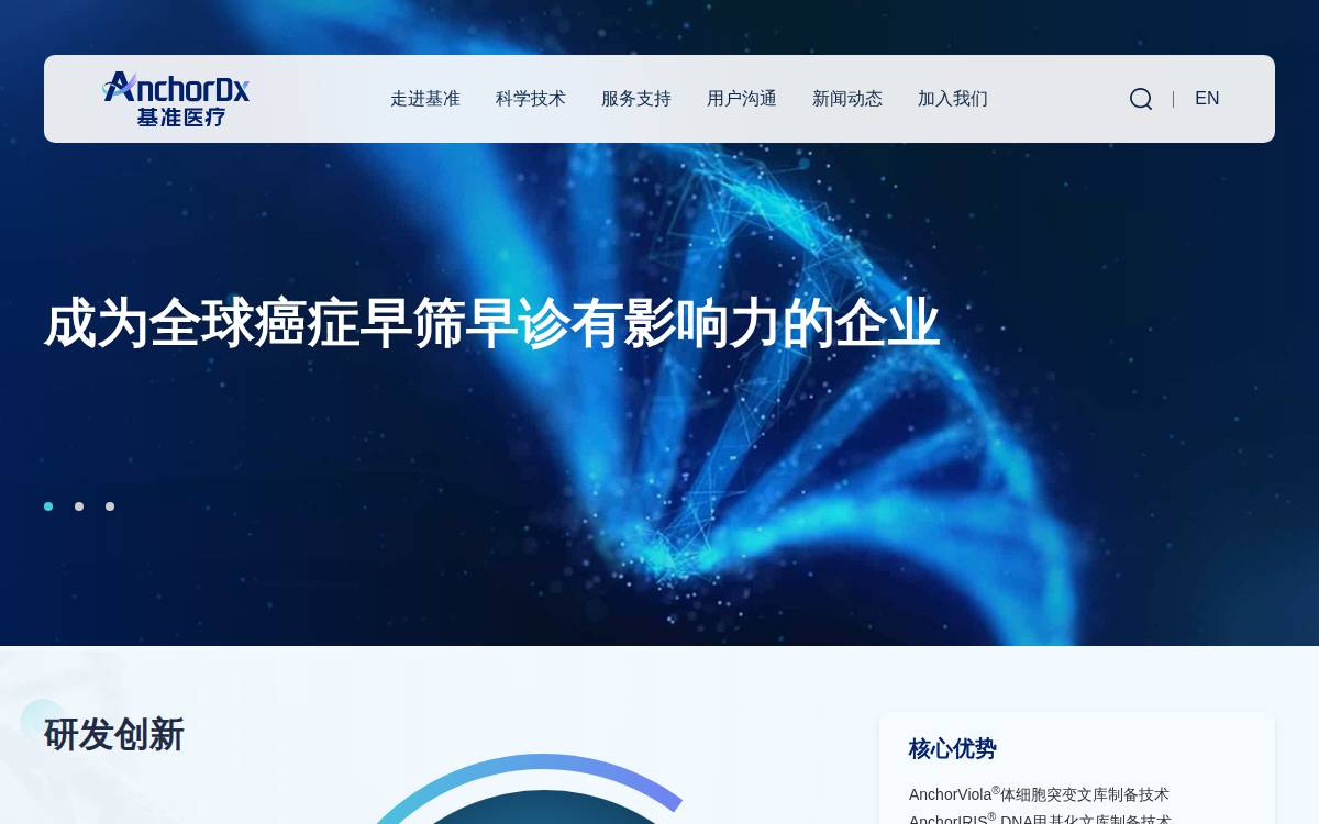 Anchordx website preview
