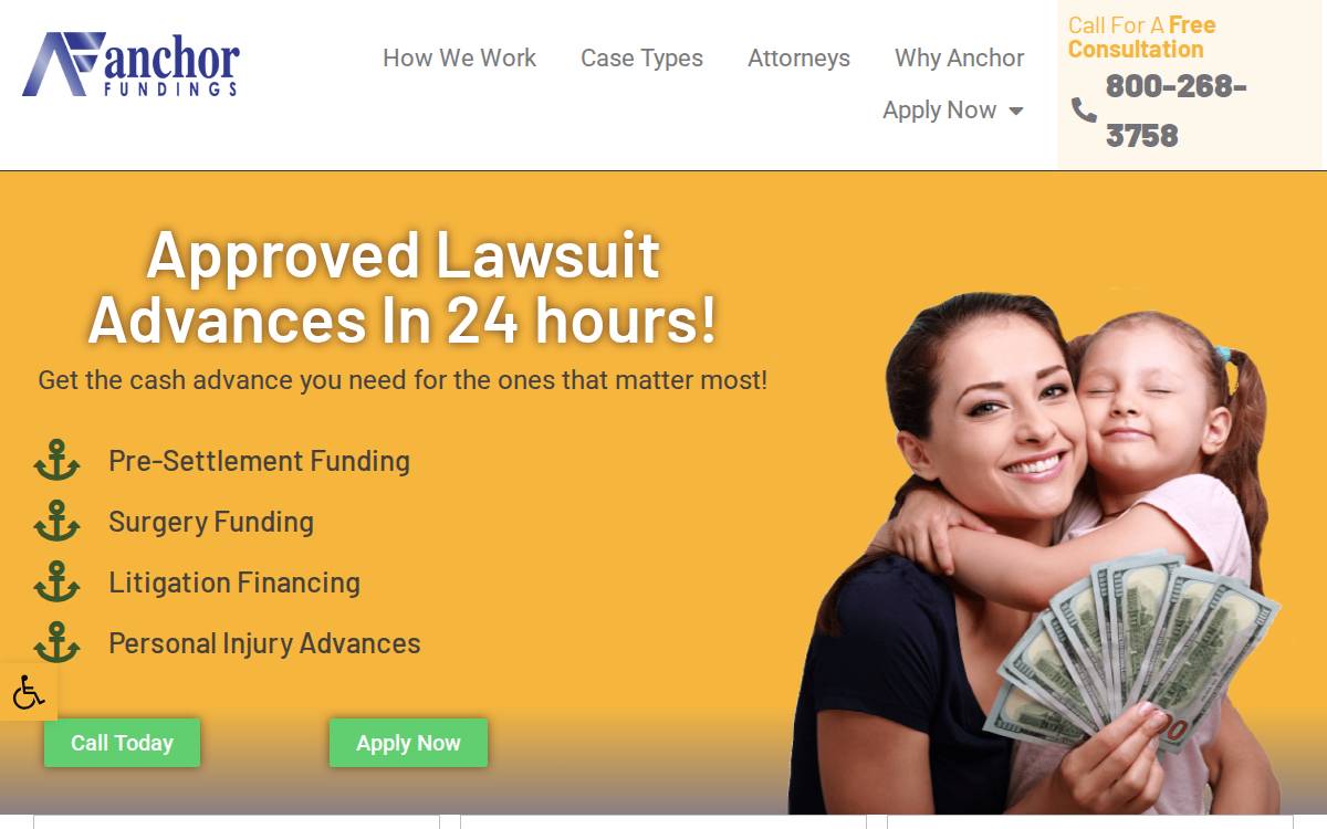 Anchor Fundings website preview