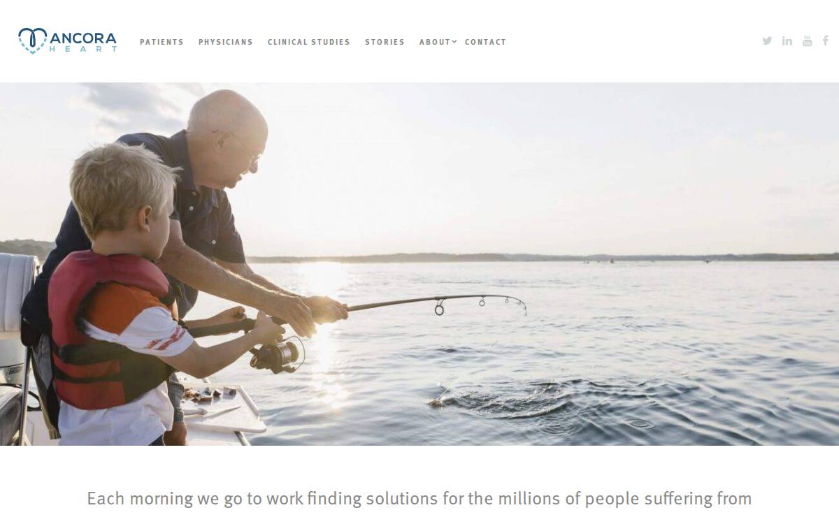 Ancora Heart website preview