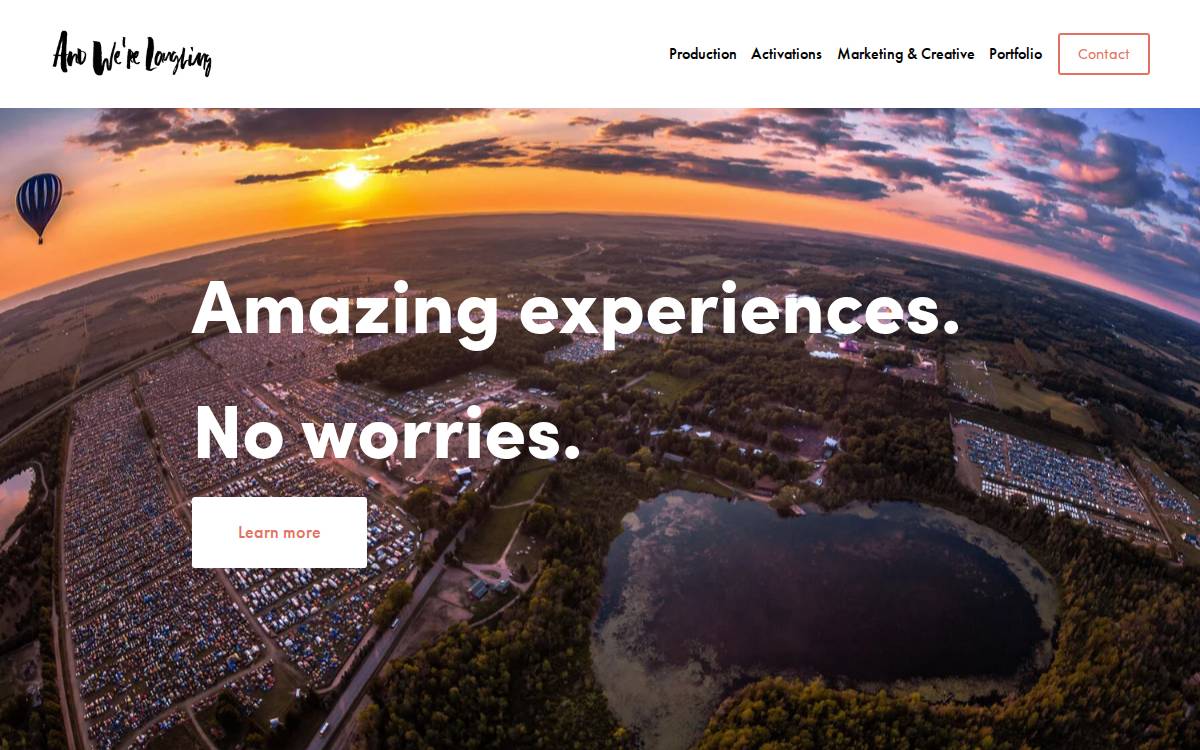 And We're Laughing website preview