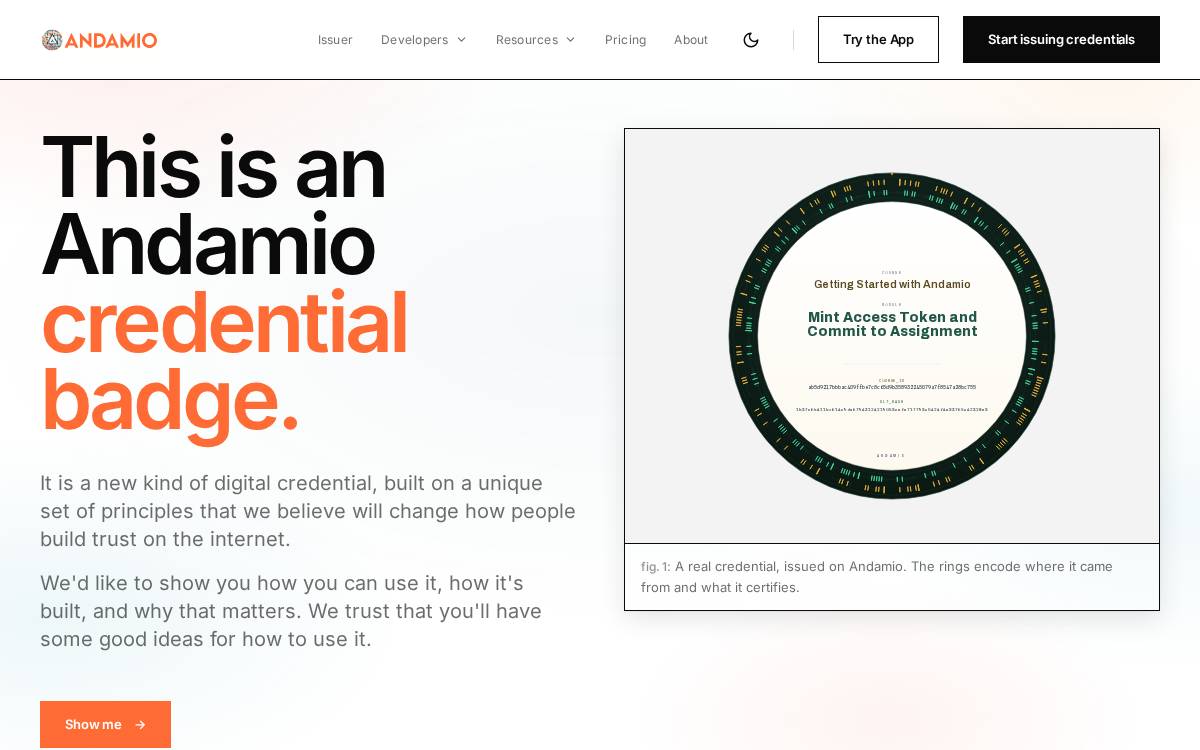 Andamio website preview