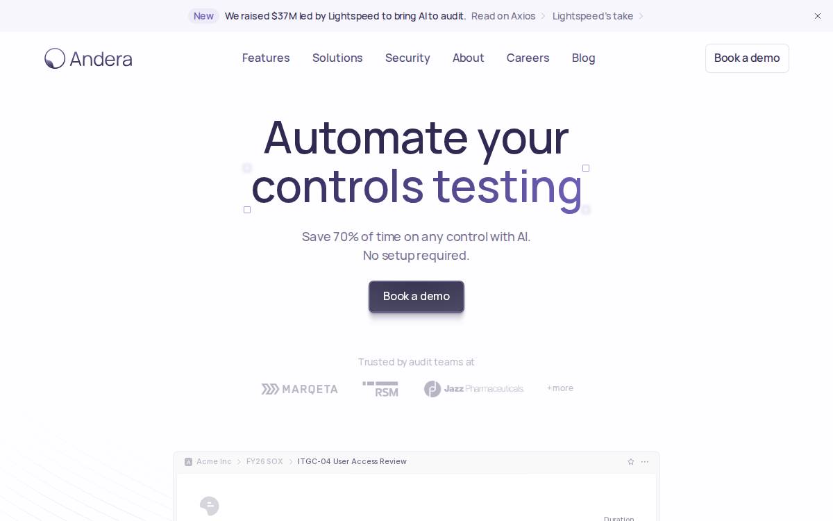 Andera website preview