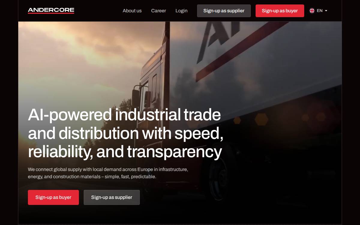 Andercore website preview