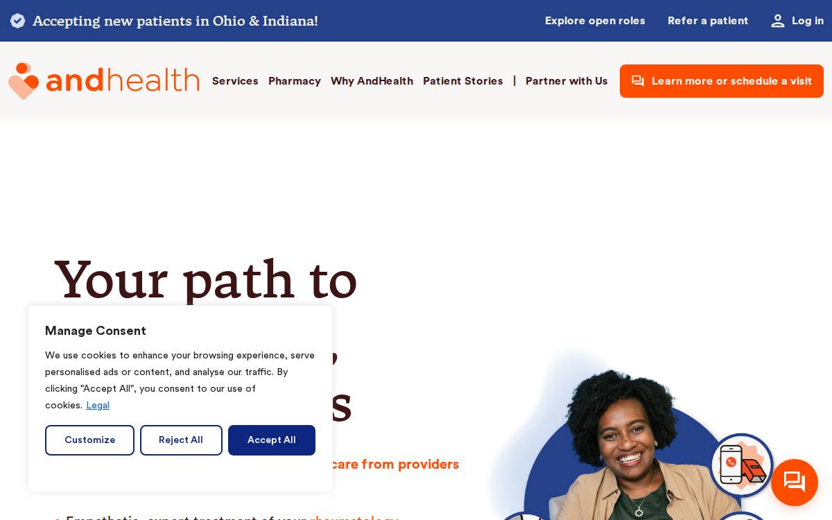 Andhealth website preview
