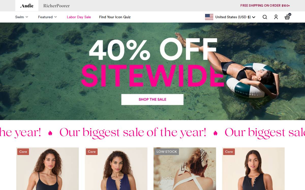 Andieswim website preview
