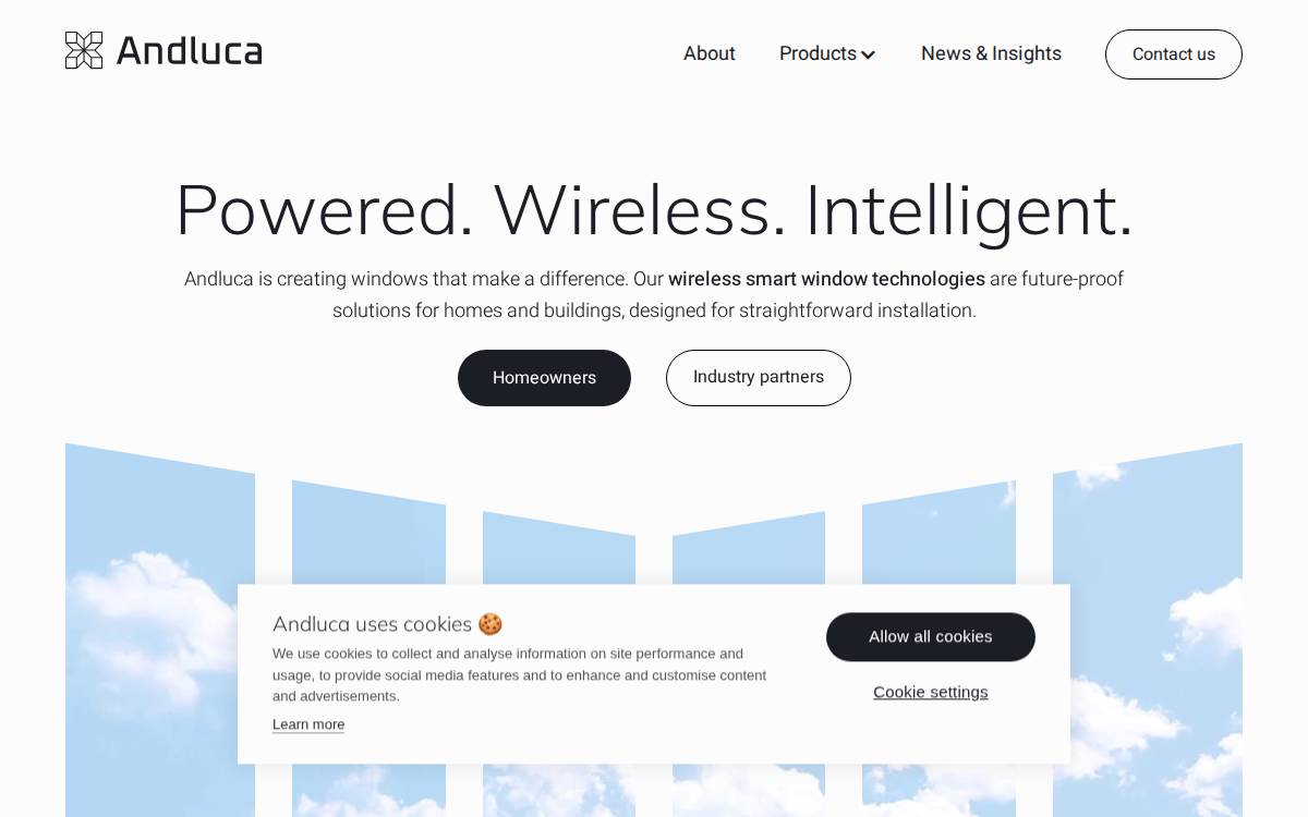 ANDLUCA TECHNOLOGIES INC. website preview