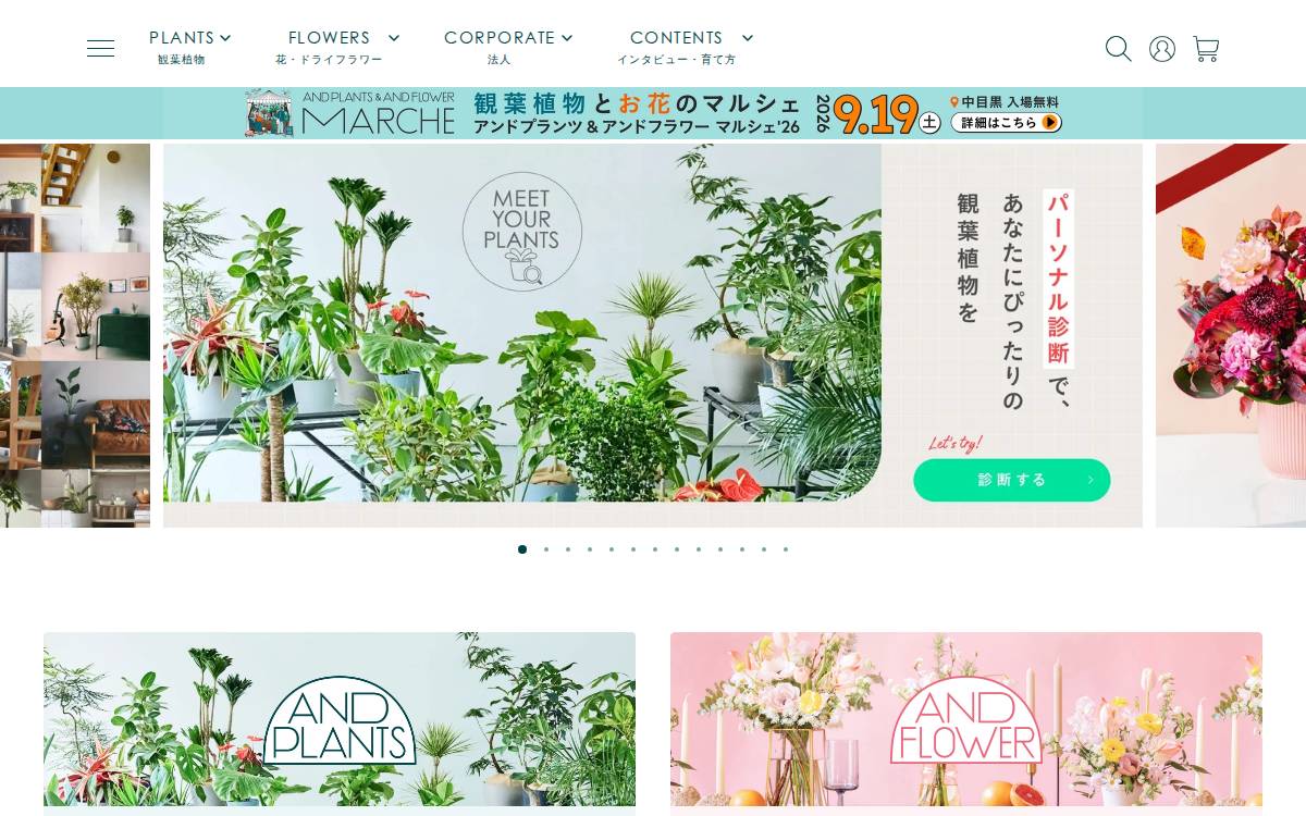 Andplants website preview