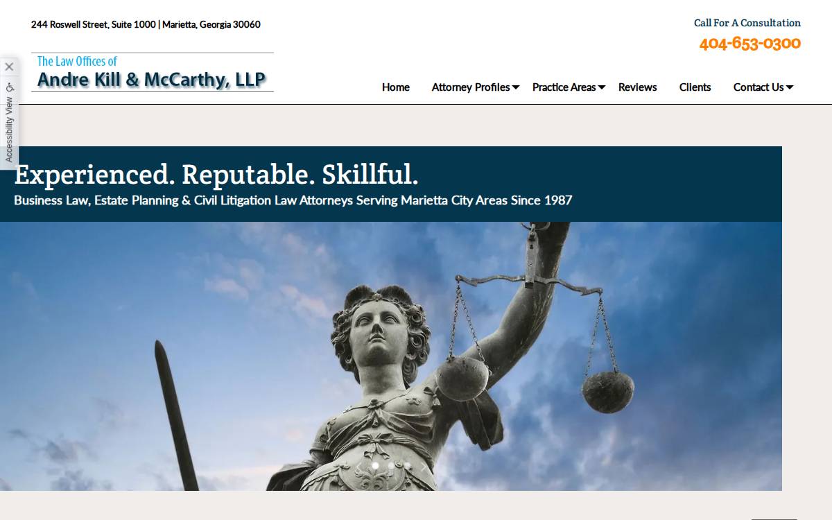 Andre Blaustein Kill & Mccarthy LLP website preview
