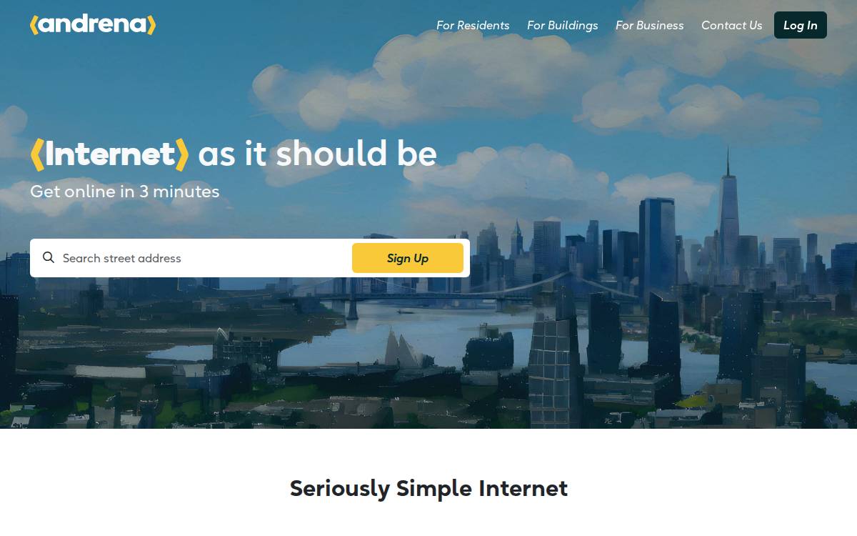 Andrena website preview