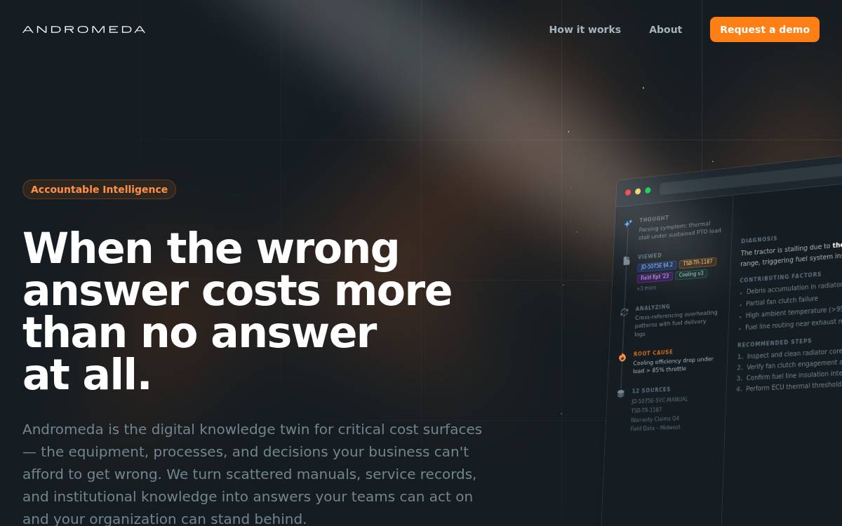 Andromeda website preview
