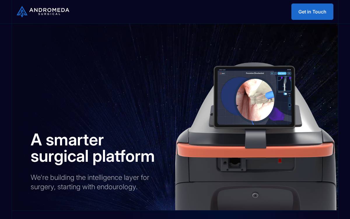 Andromeda Surgical website preview