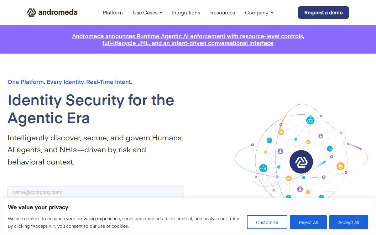 Andromeda Security website preview