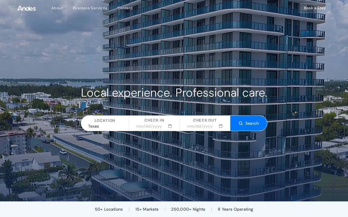 Andstr website preview