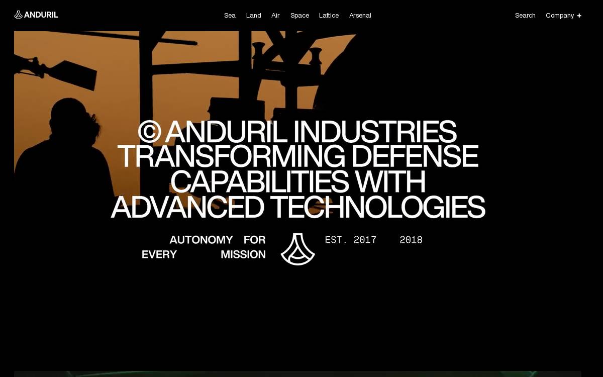 ANDURIL website preview