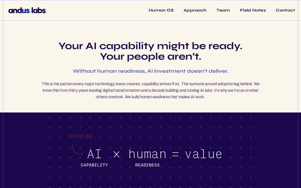 Andus Labs website preview