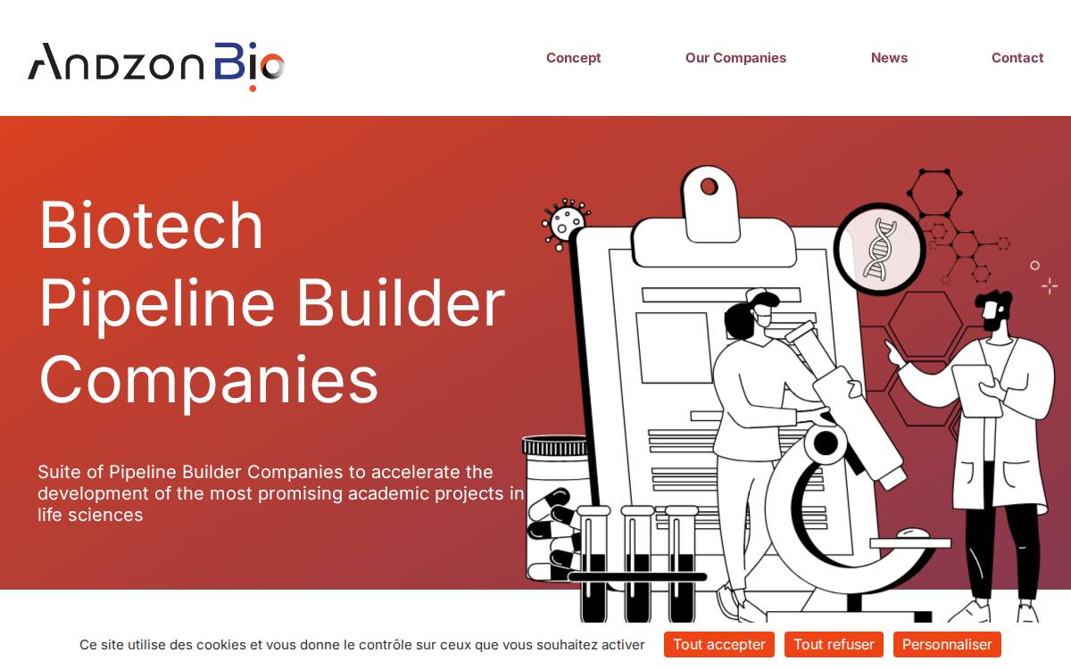AndzonBio’s website website preview