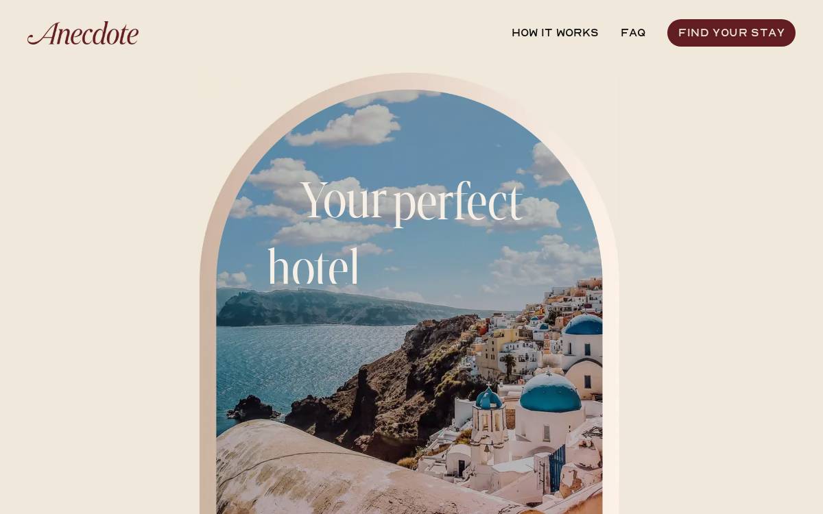 Anecdote Travel website preview
