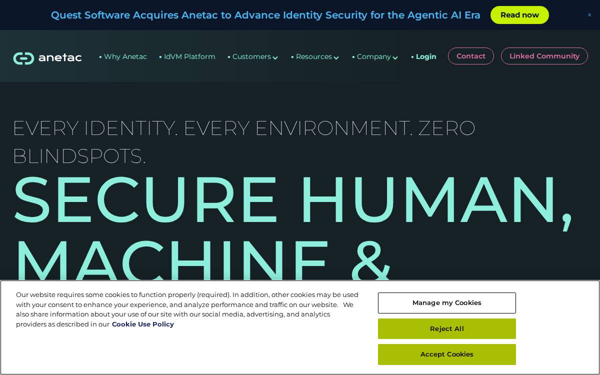 Anetac website preview