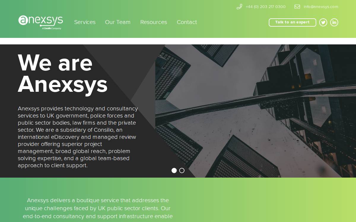 Anexsys Seed website preview