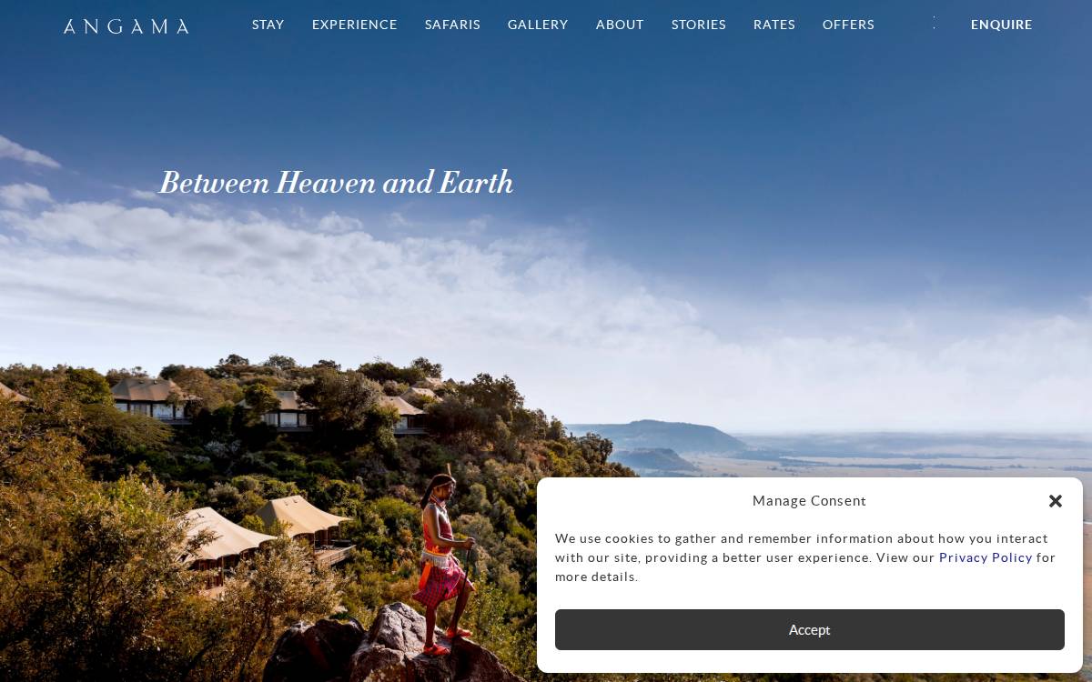 Angama website preview