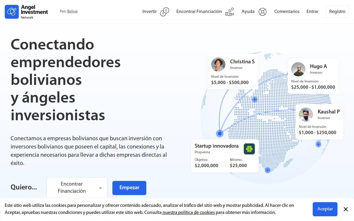 Angelinvestmentnetwork website preview