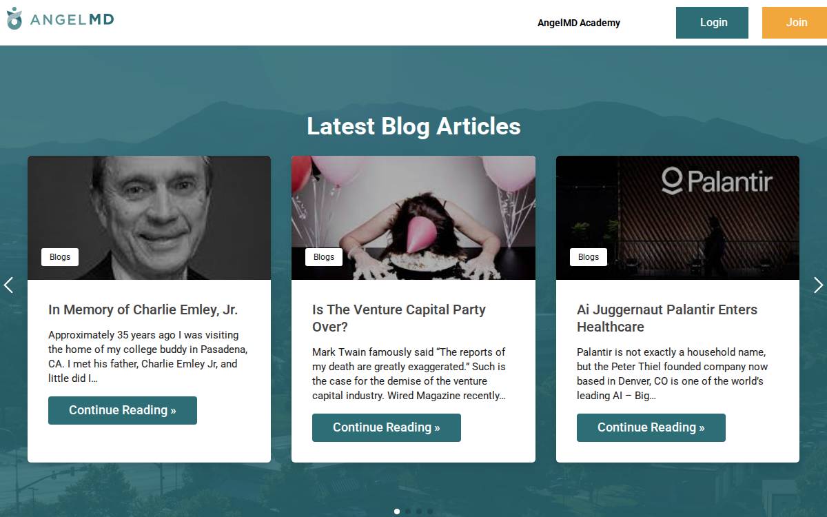 AngelMD website preview