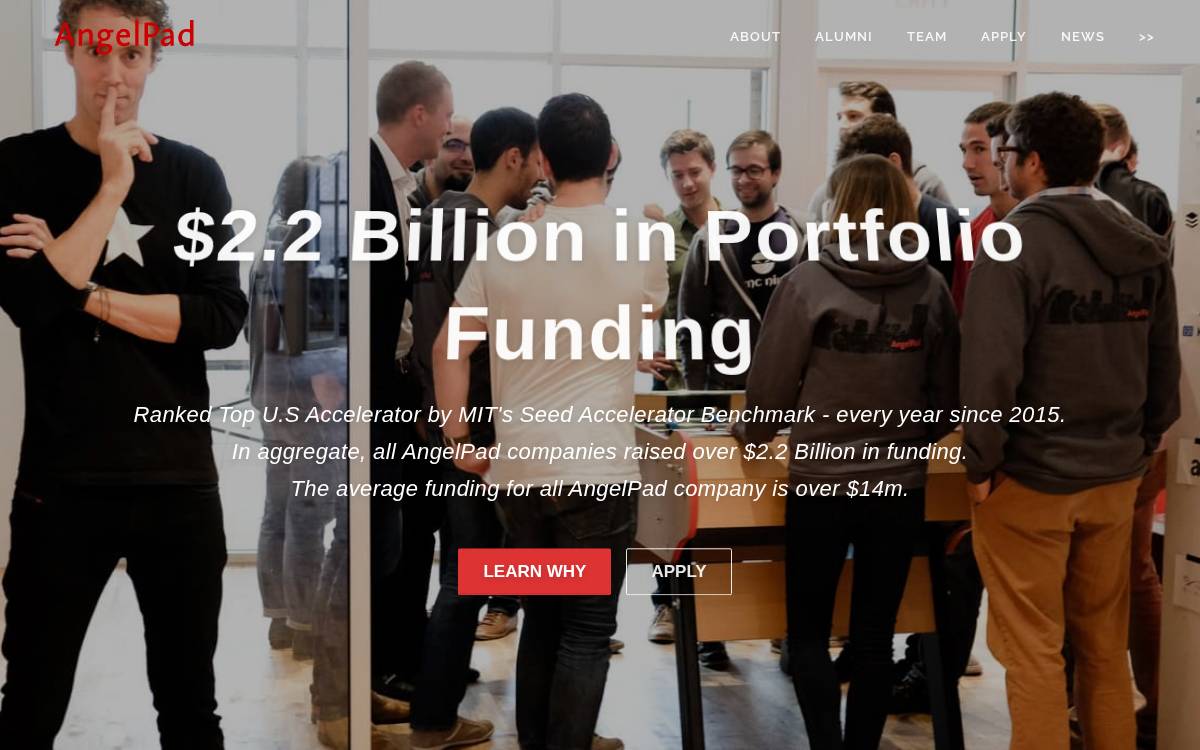 AngelPad website preview