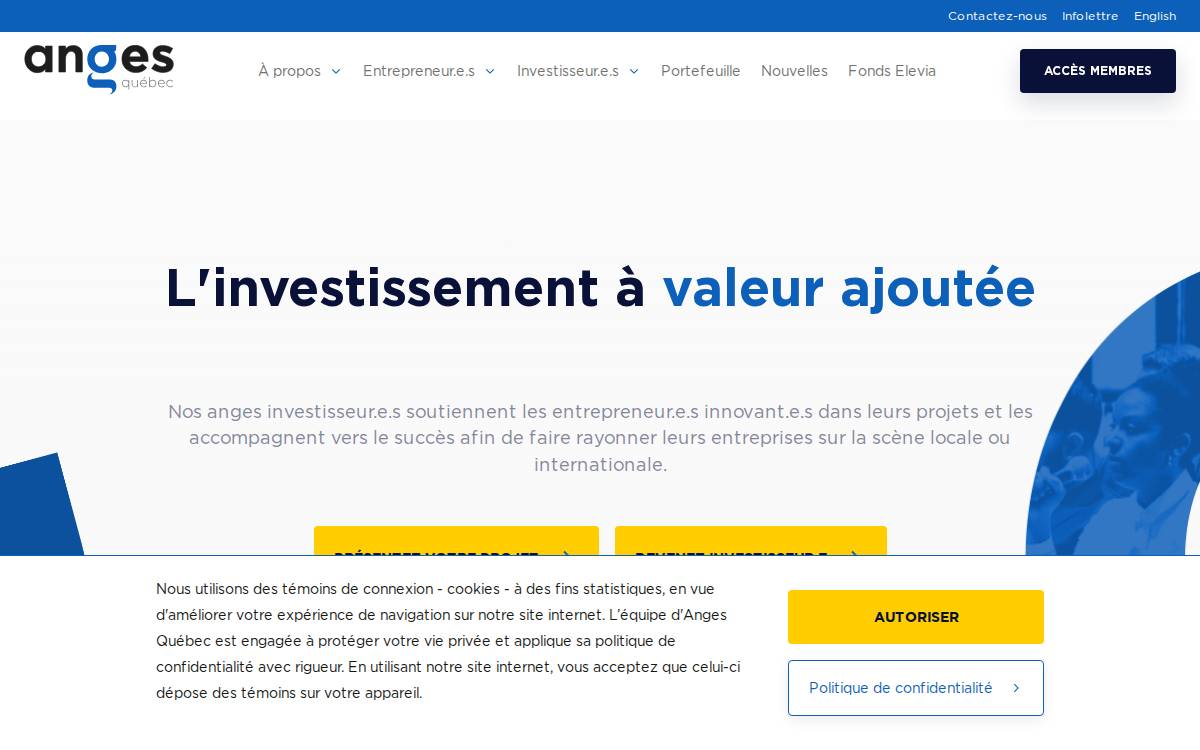 Angesquebec website preview