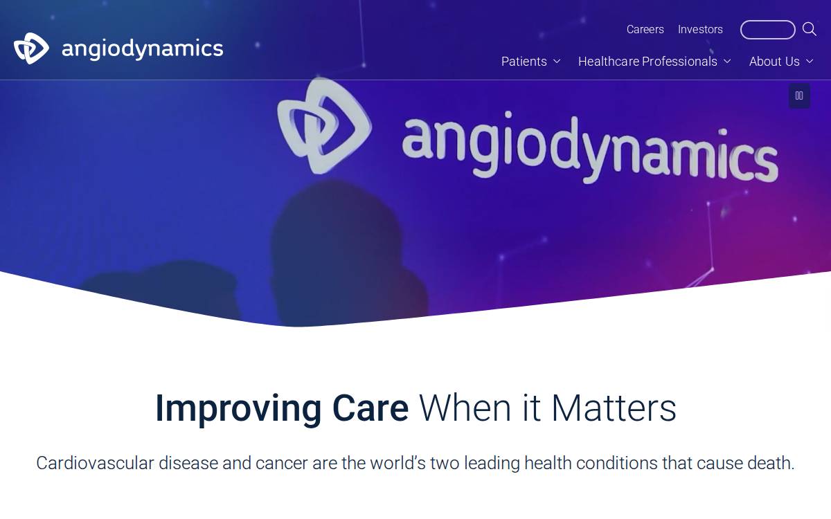 AngioDynamics website preview