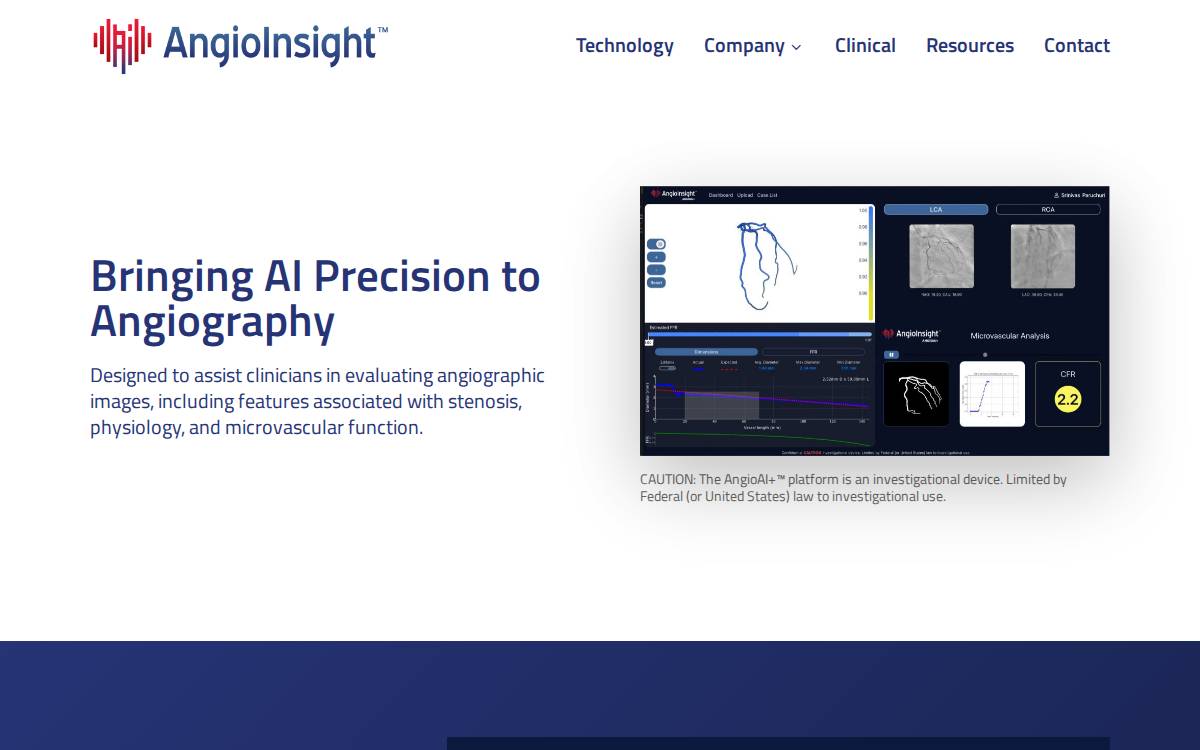 Angioinsight website preview