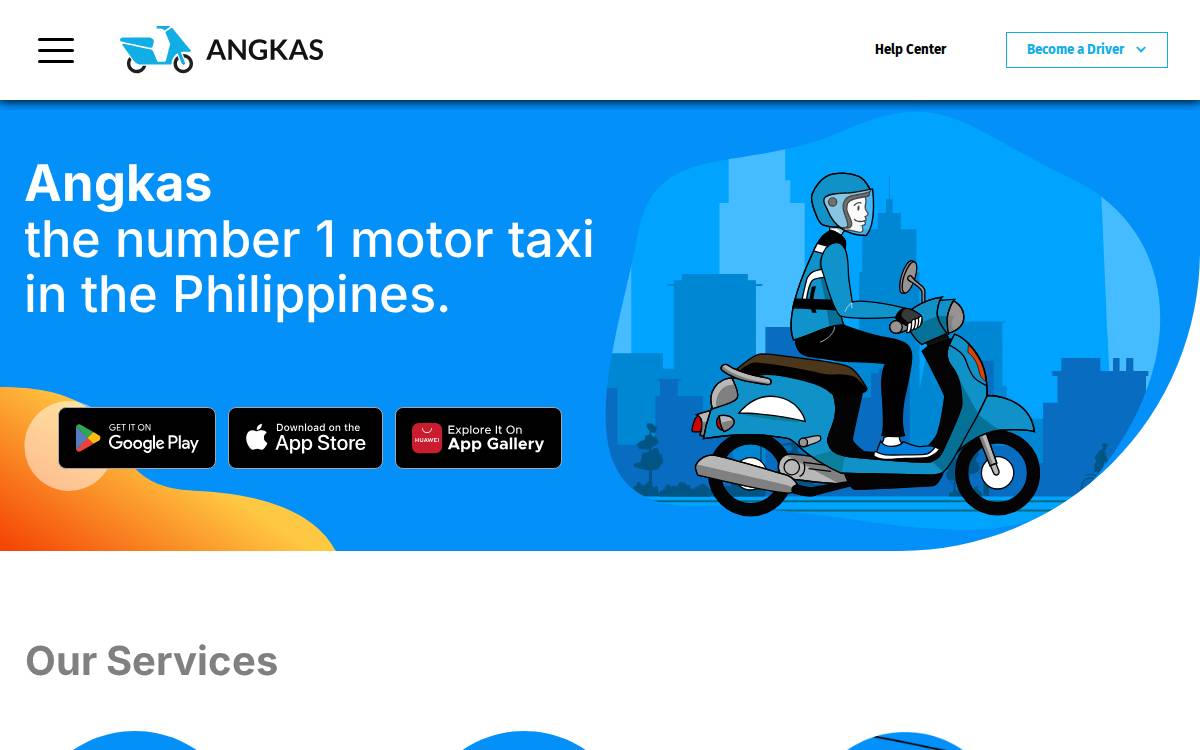 Angkas website preview