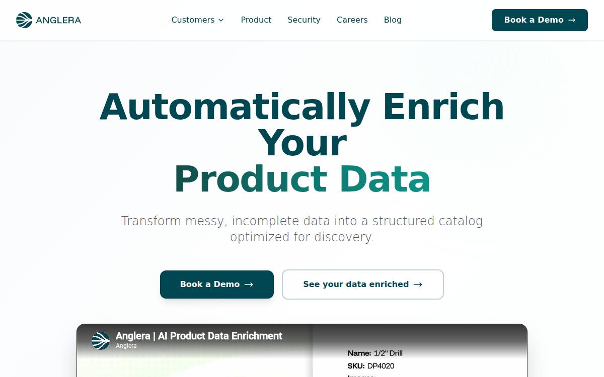 Anglera website preview