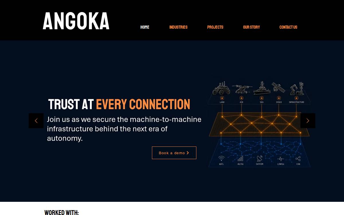 Angoka website preview