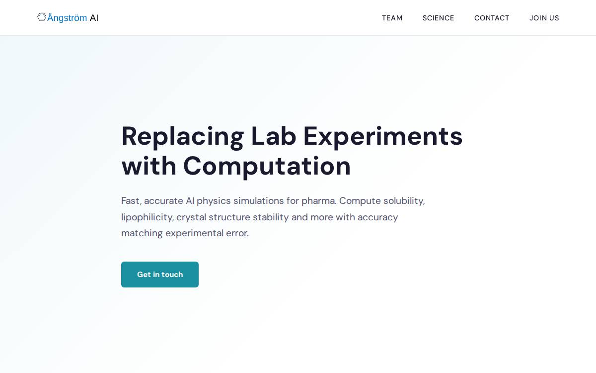 Ångström AI website preview