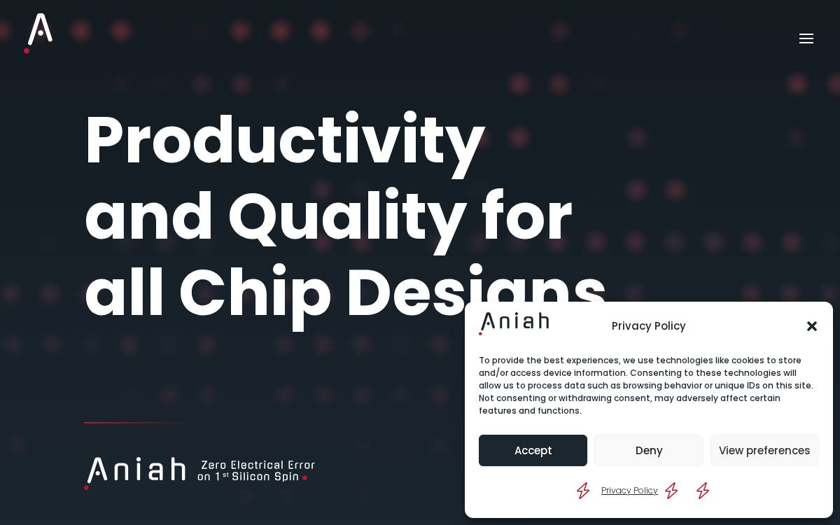 Aniah website preview