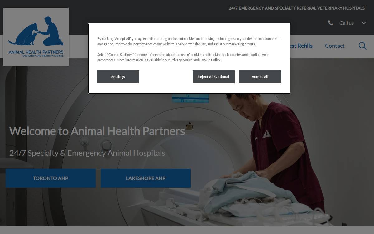 Animal Health Partners website preview