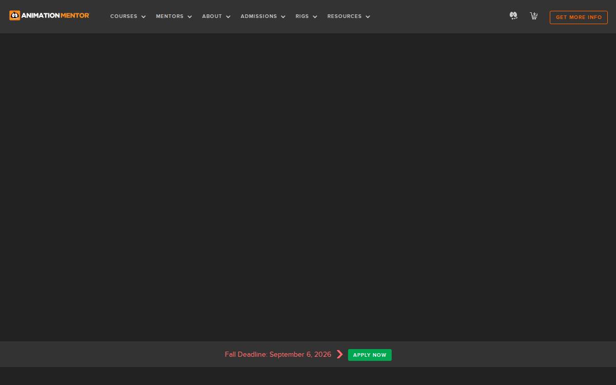 Animation Mentor website preview