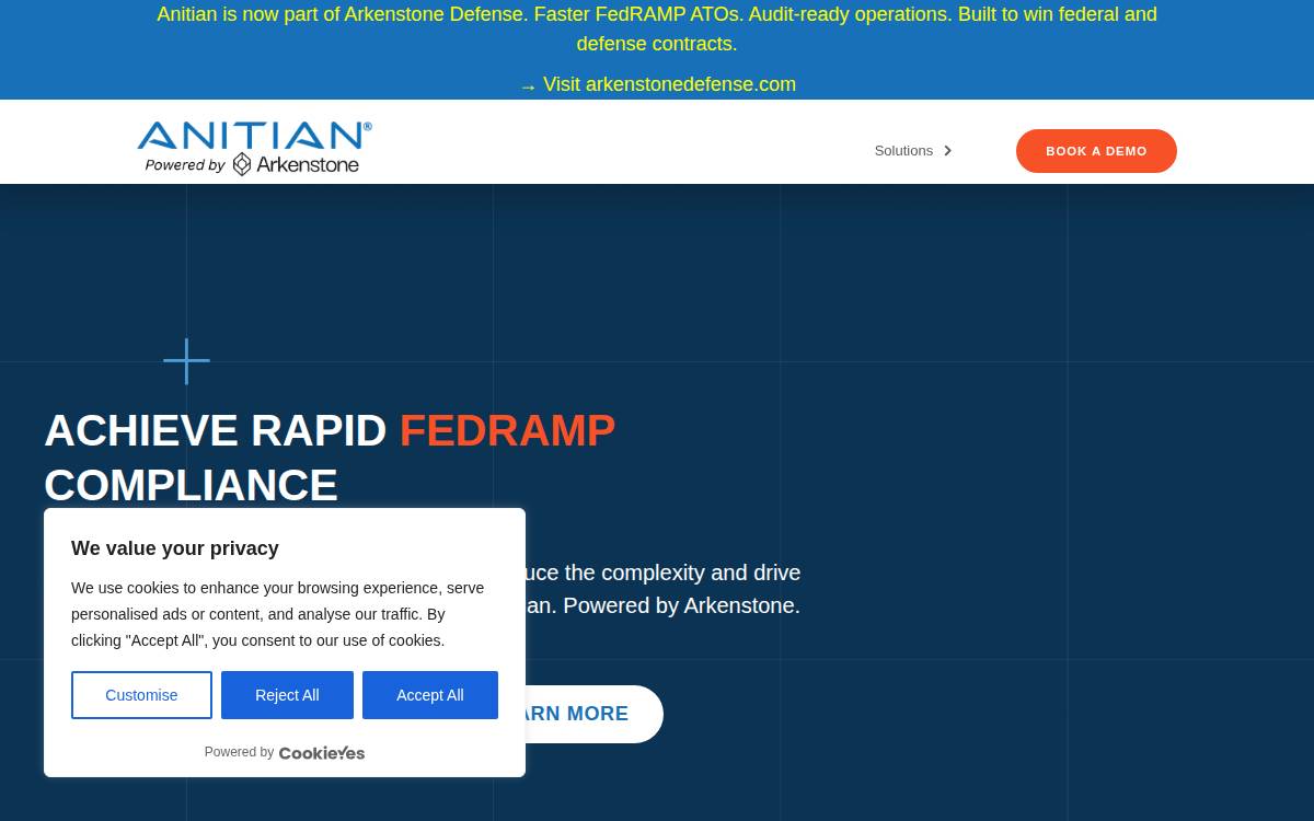 Anitian website preview