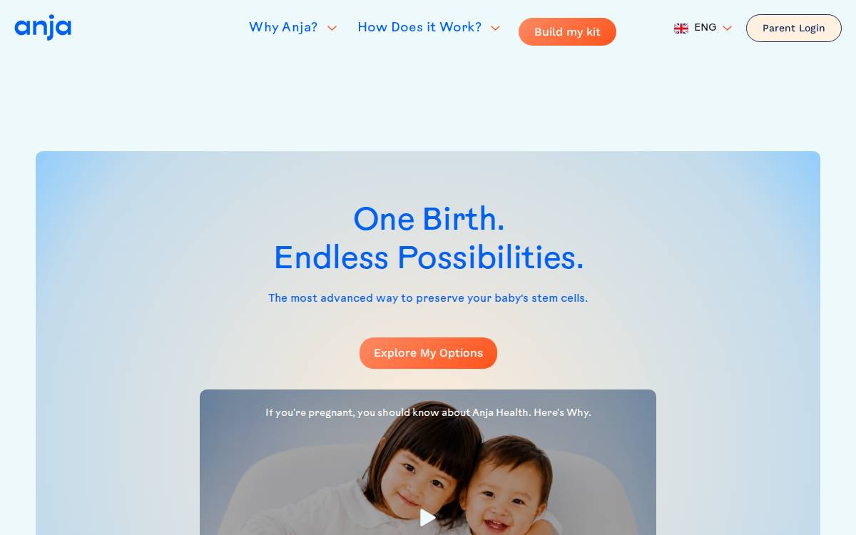 Anja Health website preview