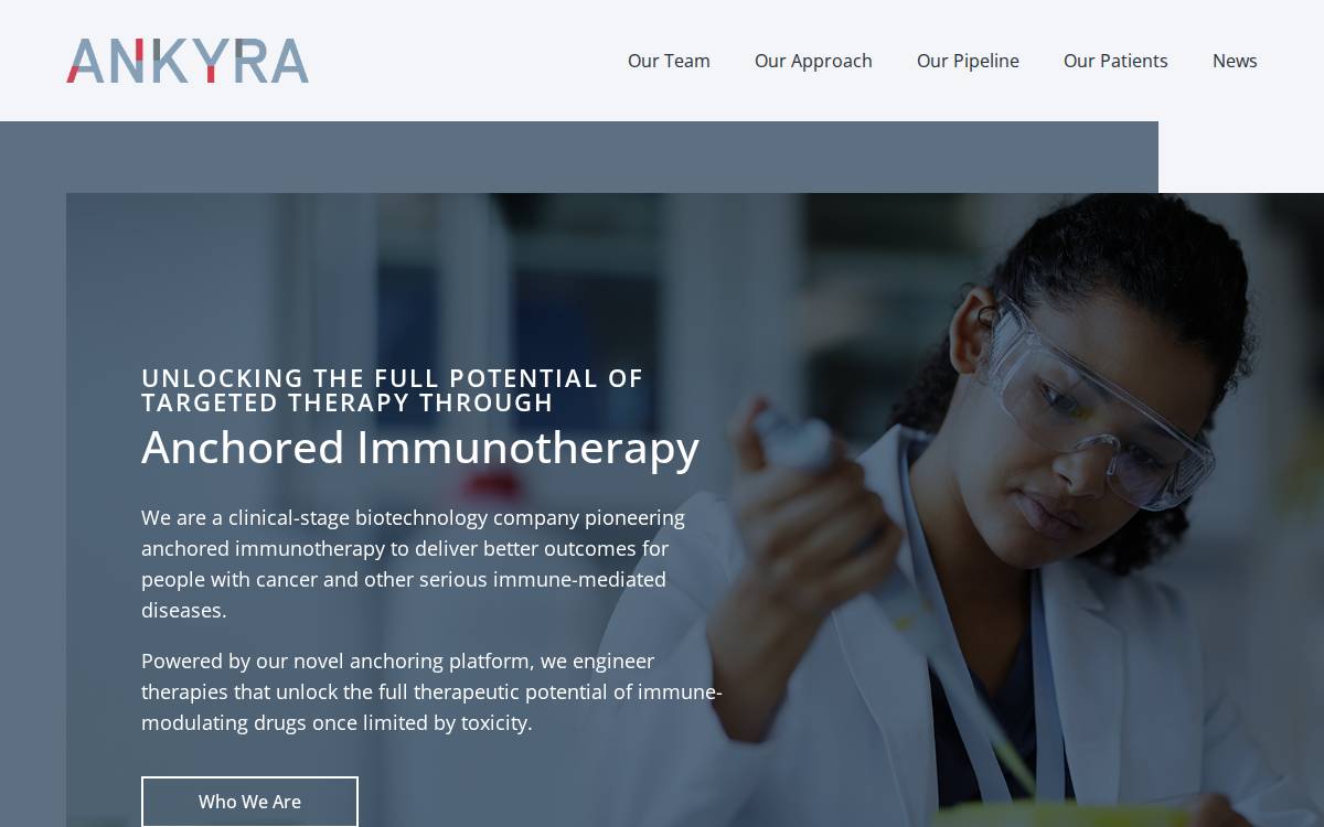 Ankyra Therapeutics website preview
