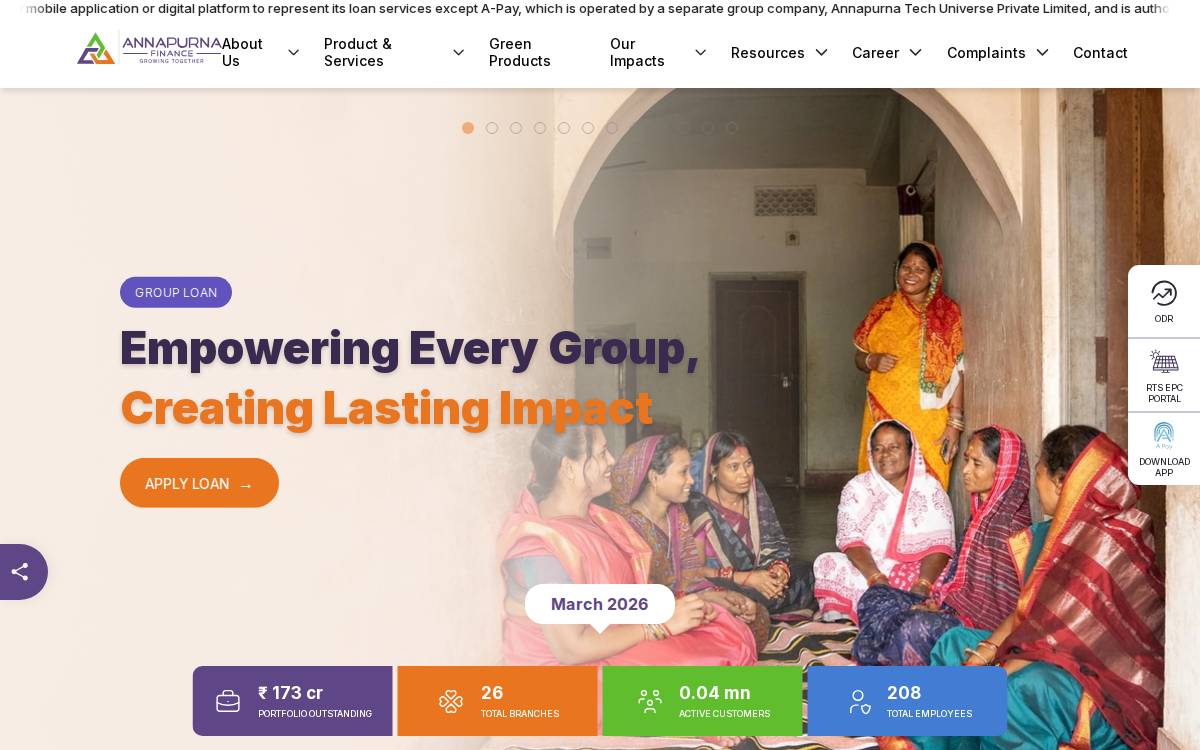 Annapurna Finance website preview
